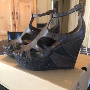 Big Buddha wedge heels, size 8